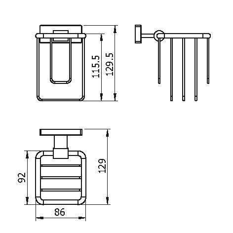 Держатель освежителя воздуха LANGBERGER ALSTER 10974A-BP подвесной цвет черный матовый