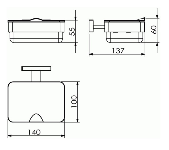 Контейнер LANGBERGER ALSTER 11973A подвесной цвет хром