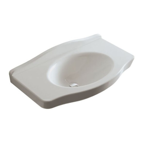 Раковина GALASSIA ETHOS 8430 подвесная без отверстий с переливом цвет белый глянцевый