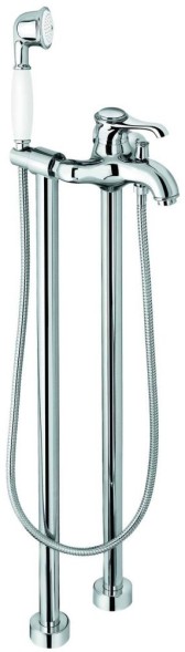 Emmevi Tiffany, напольный смеситель для ванны с ручным душем, цвет черный-золото 600128/NO