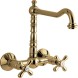 Emmevi Deco Old, настенный двухвентильный кухонный смеситель (поворотный излив 22,5 см), цвет бронза 12645/BR