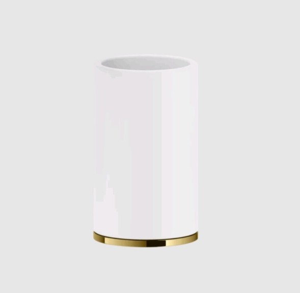 Gessi Стакан, Inciso, шгв 75*75*127, цвет белый#брашированный никель 58531#149