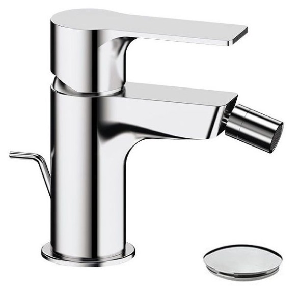 Daniel Reflex, однорычажный смеситель для биде с донным клапаном, цвет зачищенный никель