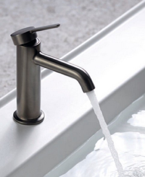 Смеситель для раковины, Fima Carlo Frattini, Snap, цвет-чёрный хром брашированный F3111CS