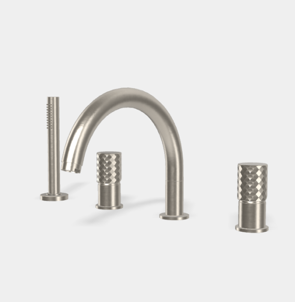 Смеситель для ванны и душа, Fima Carlo Frattini, Spillo Tech, X COLLECTION, цвет-никель брашированный F3044TNXSN