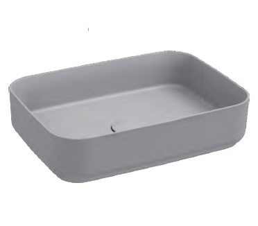 Раковина ISVEA Infinity накладная ШГВ 500*360*120 отверстия для смесителя отсутствуют серый бетон матовый 10NF65050-2V