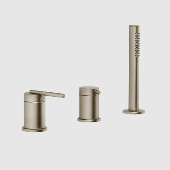 Gessi Смеситель для ванны и душа, Ingranaggio, на 2 потребителя, цвет Никель матовый 63547#149