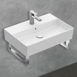 Villeroy&amp;Boch Раковина, Memento 2.0, шгв 600*420*140, отверстия для смесителя-1 сквозное, 2 промаркированных, CeramicPlus, цвет-Pure Black 4A226LR7