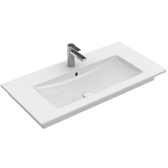 Villeroy&amp;Boch Раковина, Venticello, шг 800*500*165, отверстия для смесителя-1 сквозное, 2 промаркированных, CeramicPlus, цвет-альпийский белый 41048LR1