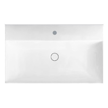 Раковина HATRIA Bahia 13 BH0600365011TS0 подвесная или на тумбу с одним отверстием с переливом цвет белый