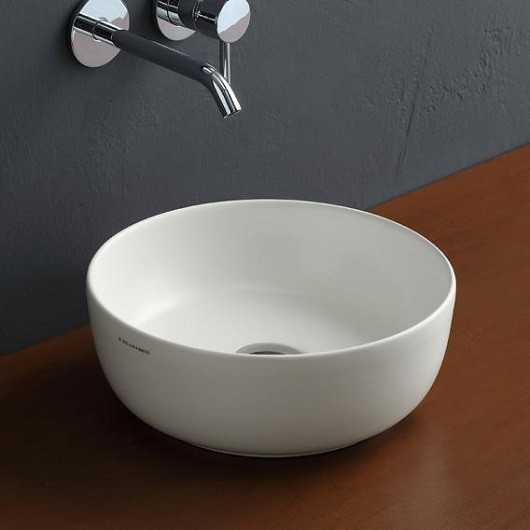 Раковина Scarabeo GLAM накладная без перелива без отверстий цвет белый матовый 1808 41