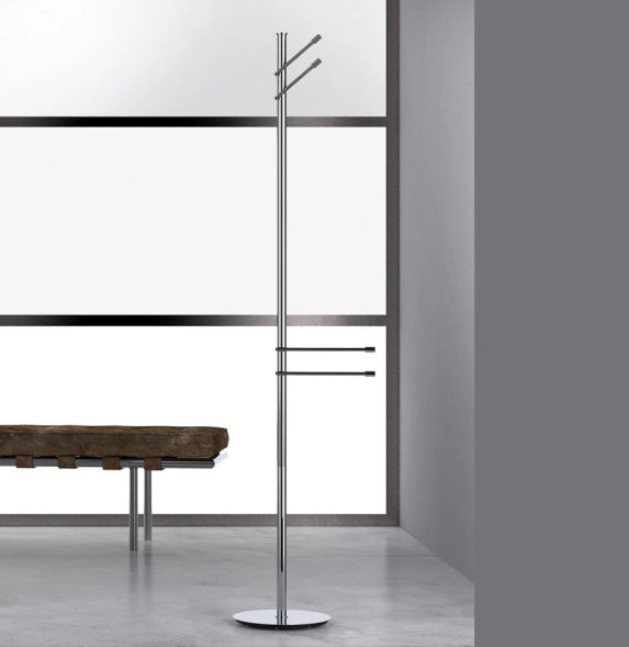 Стойка COLOMBO DESIGN ISOLE B9412N напольная с 2 полотенцедержателями с 2 крючками цвет хром