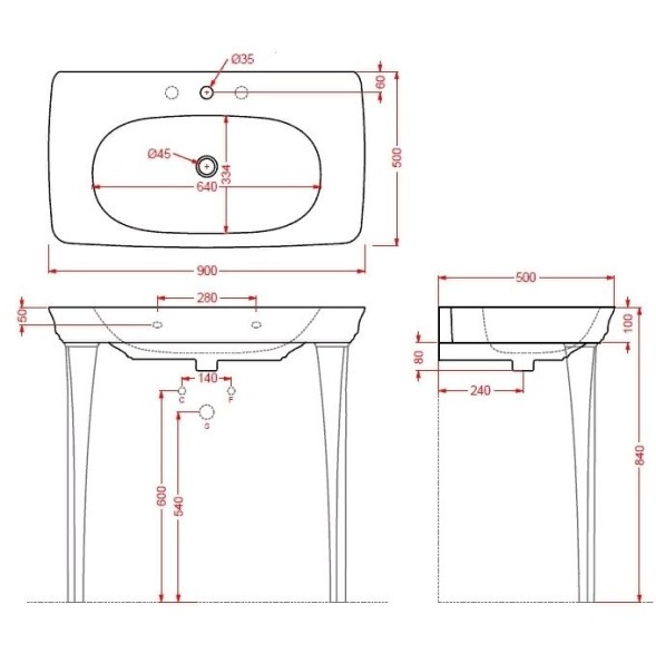 Ножки Artceram Civitas керамические для раковины (2 шт.) цвет белый CIC002 01 00