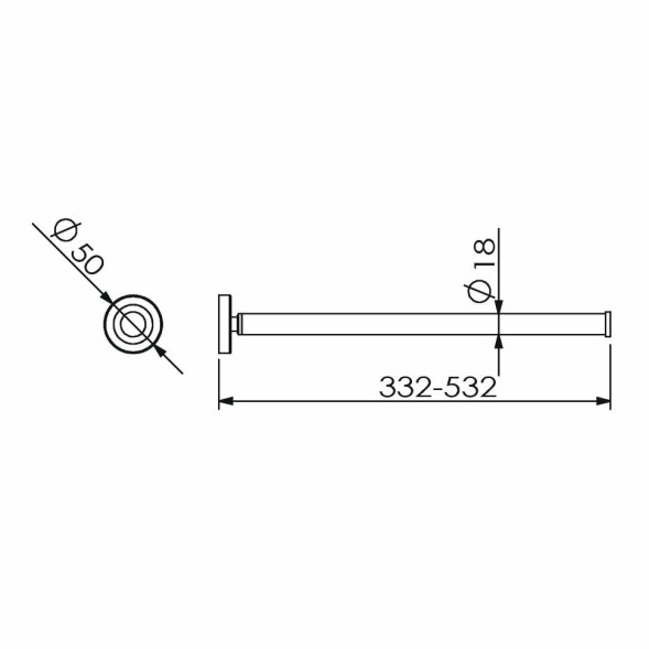 Полотенцедержатель LANGBERGER BURANO 11009A подвесной цвет хром