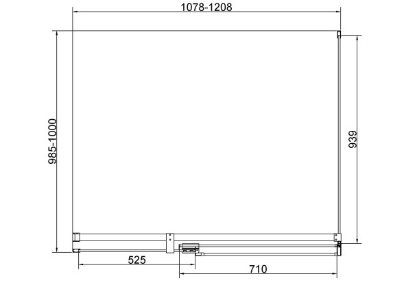 Vincea Душевой уголок Экстенза (Extenza) VSR-4EX111210CL, 1100/1200*1000, хром, стекло прозрачное