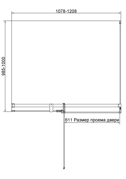 Vincea Душевой уголок Экстенза (Extenza) VSR-4EX111210CL, 1100/1200*1000, хром, стекло прозрачное