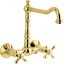 Emmevi Deco Old, настенный двухвентильный кухонный смеситель (поворотный излив 22,5 см), цвет золото 12645/OR