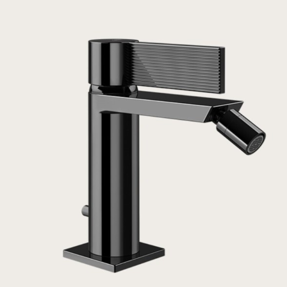 Gessi Смеситель для биде, Inverco Rigato, цвет черный металл