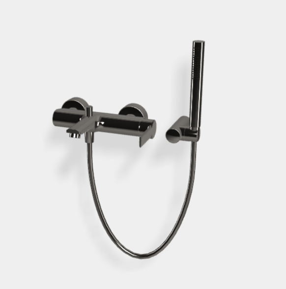 Смеситель для ванны и душа, Fima Carlo Frattini, Mast, цвет- чёрный хром F3134CN