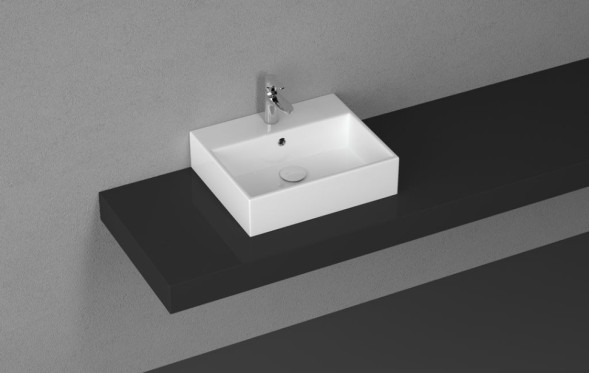 Раковина ISVEA Purita 50 см накладная глазированная задняя сторона цвет белый 10PL51050