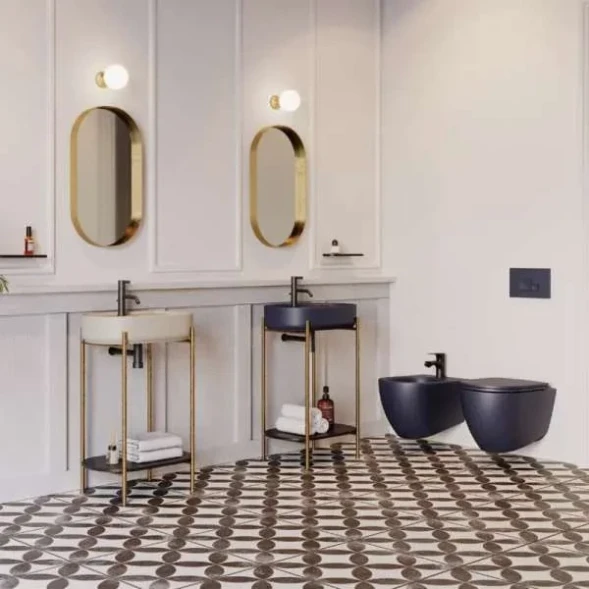 Консоль напольная ISVEA Puno 55 29PN1004055I без раковины цвет черный матовый 29PN1004055I