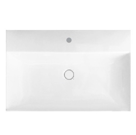 Раковина HATRIA Bahia 13 BH0600465011TS0 подвесная или на тумбу с одним отверстием с переливом цвет белый