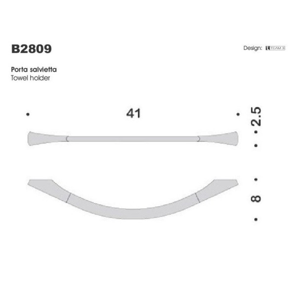 Полотенцедержатель COLOMBO DESIGN LAND B2809 широкий цвет хром