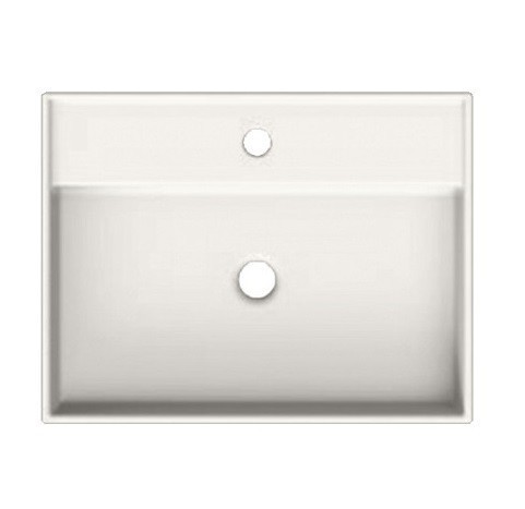 Раковина Scarabeo TEOREMA 2.0 подвесная или накладная с переливом с одним отверстием цвет белый матовый 5105 41