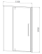 Vincea Душевая дверь Слим-Н (Slim-N) VDP-4SN110CLGM, вороненая сталь, стекло прозрачное