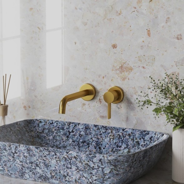 Paini 74PJ208 Смеситель для раковины Брера встраиваемый, брашированное золото