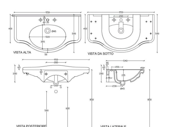 Раковина GALASSIA ETHOS 8434M NE подвесная или на пьедестал с одним отверстием с переливом цвет черный глянцевый