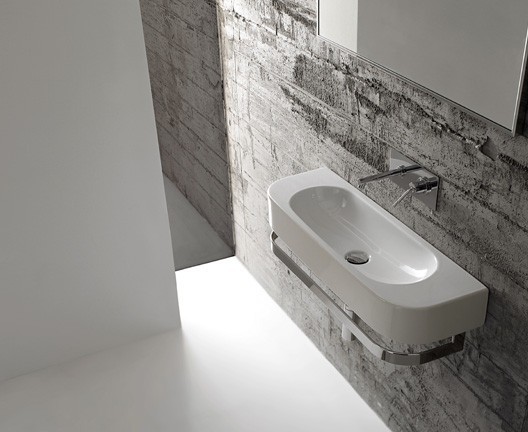 Раковина GLOBO FORTY3 подвесная с одним намеченным отверстием цвет белый SCT70BI