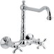 Emmevi Deco Old, настенный двухвентильный кухонный смеситель (поворотный излив 22,5 см), цвет хром 12645/CR