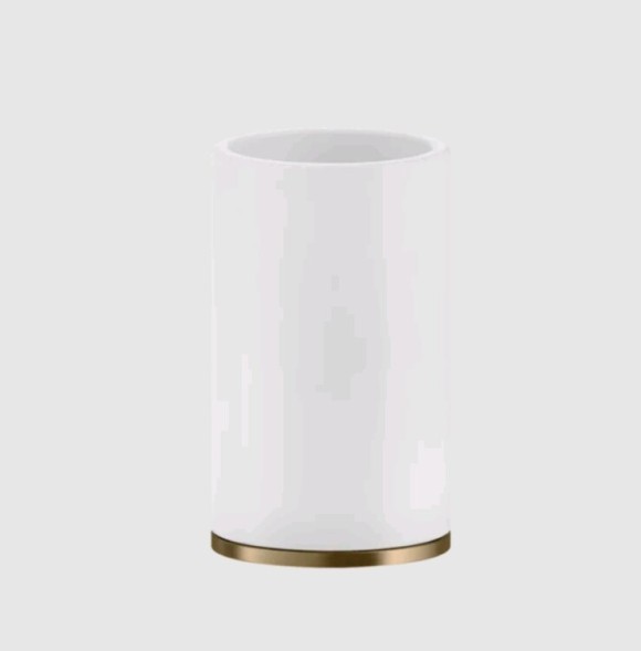 Gessi Стакан, Inciso, шгв 75*75*127, цвет белый#латунь  58531#710