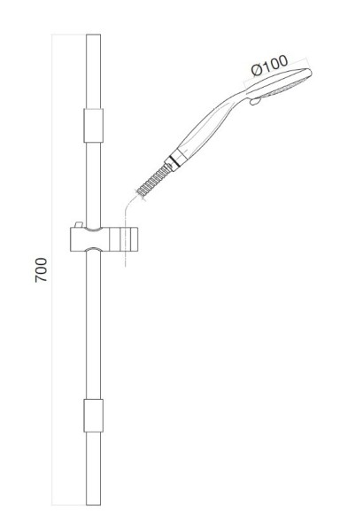 Душевой гарнитур Webert Shower Set AC0589740, белый