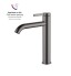 AQG Urban Flow, высокий однорычажный смеситель для раковины без донного клапана, цвет оружейная сталь (PVD)