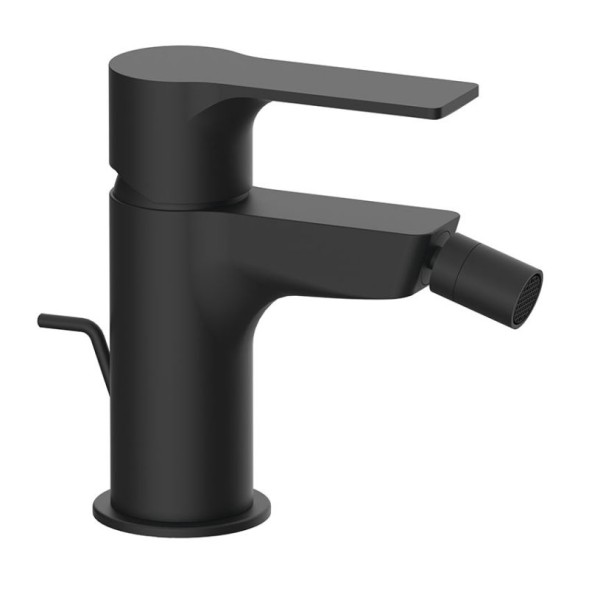 Daniel Reflex, однорычажный смеситель для биде с донным клапаном, цвет черный матовый