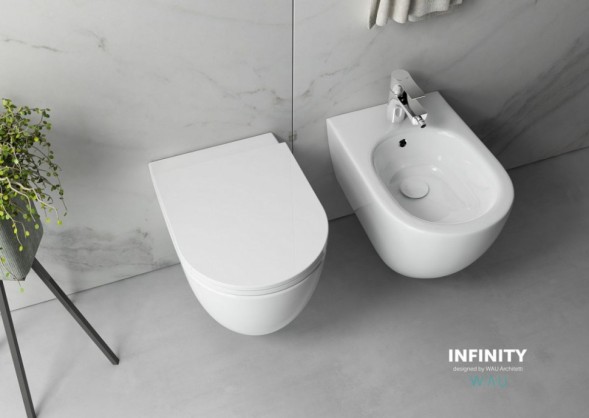 Биде ISVEA Infinity подвесной ШГВ 365*530*400 цвет серый бетон матовый 10NF41001-2V