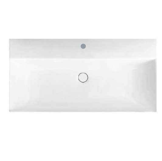 Раковина HATRIA Bahia 13 BH0800365011TS0 подвесная или на тумбу с одним отверстием с переливом цвет белый