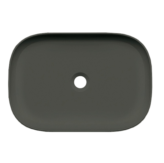 Раковина Scarabeo GLAM накладная без перелива без отверстий цвет лава матовая с антибактериальным и грязеотталкивающим покрытием BIOKER 1804 37 BK