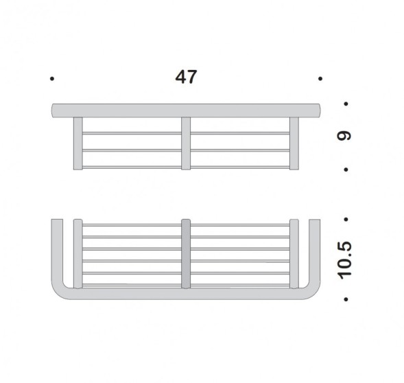 Полочка корзинка COLOMBO DESIGN LULU B6233 одинарная цвет хром