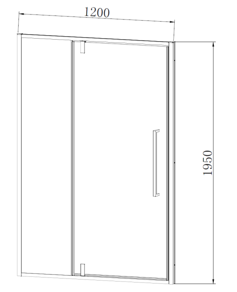 Vincea Душевая дверь Слим-Н (Slim-N) VDP-4SN120CL, хром, стекло прозрачное