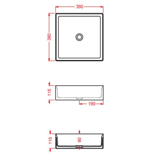 Раковина Artceram Scalino накладная без отверстий  цвет Zync yellow SCL001 12 00