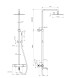 Paini 78PZ687THSSD250F1B Cox Душевая система с термоcтатом, поворотный излив, брашированный чёрный PVD