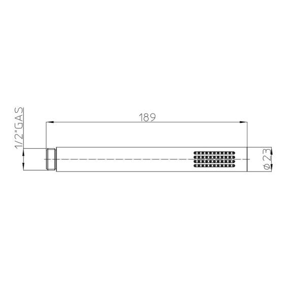 Душевая лейка BOSSINI SLIM-RAIN B00253.073 с одним видом струи цвет черный матовый