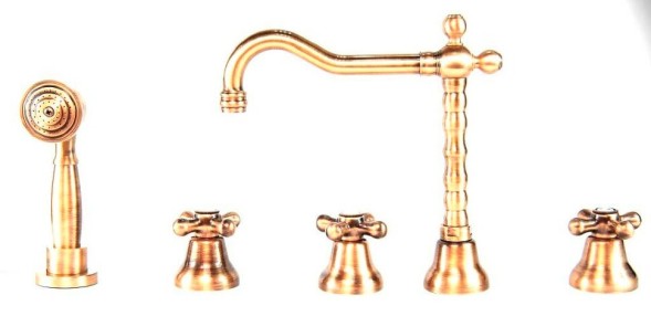 Смеситель на борт ванны Webert Armony AM730402060, медь