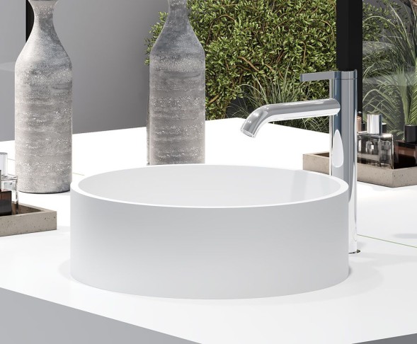 AQG Urban Flow, высокий однорычажный смеситель для раковины без донного клапана, цвет хром