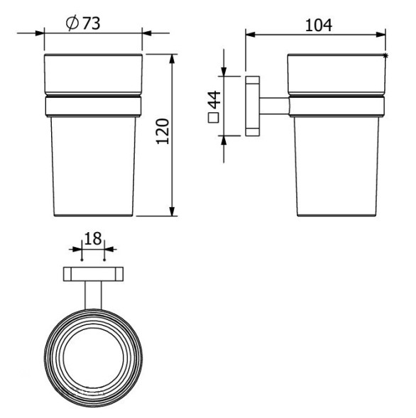 Стакан KLUDI VELA S 2597505 подвесной