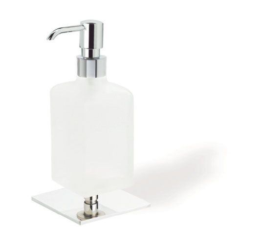 Stil Haus Quid, настольный стеклянный дозатор на ножке, цвет хром