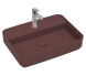 Раковина накладная ISVEA Infinity 55 прямоугольная 55см, с отверстием под смеситель цвет бордовый матовый 10NF66055-2R